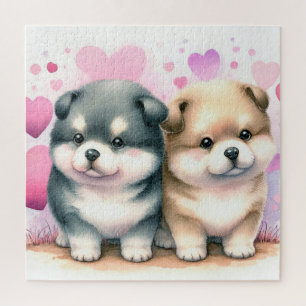 Cute Chow Chow Puppies Jigsaw Puzzle