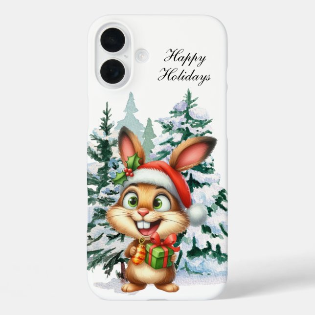 Cute Chris Holiday bunny customisable  Case-Mate iPhone Case (Back)