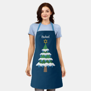 Cute Chrismukkah Hanukkah Christmas Tree Apron