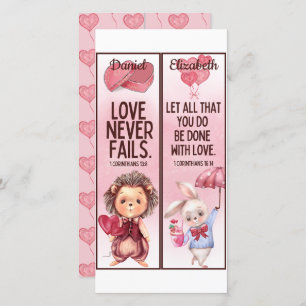 Cute Christian Love Bible Verses Kids Bookmarks Card