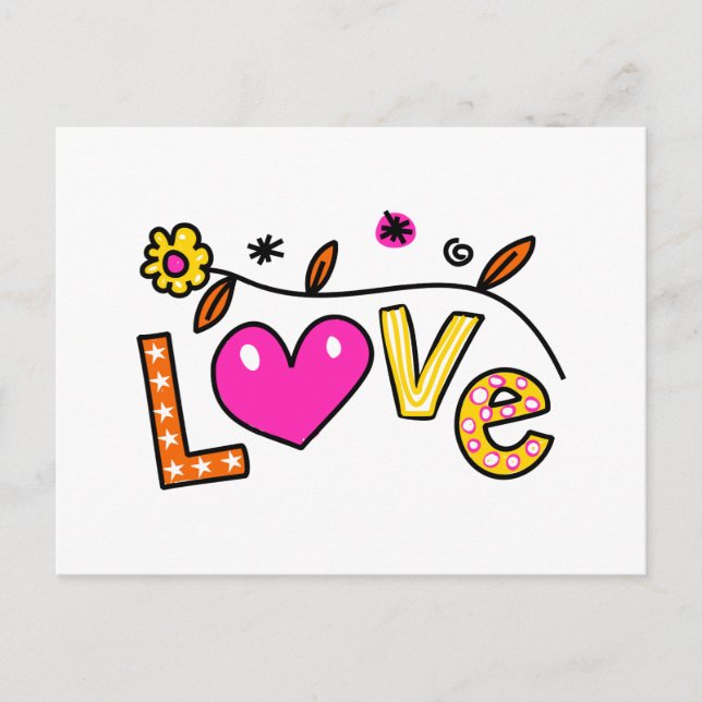 Cute Christian Love Greeting Text Expression Postcard (Front)