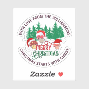 Cute Christian MERRY CHRISTMAS Mushroom