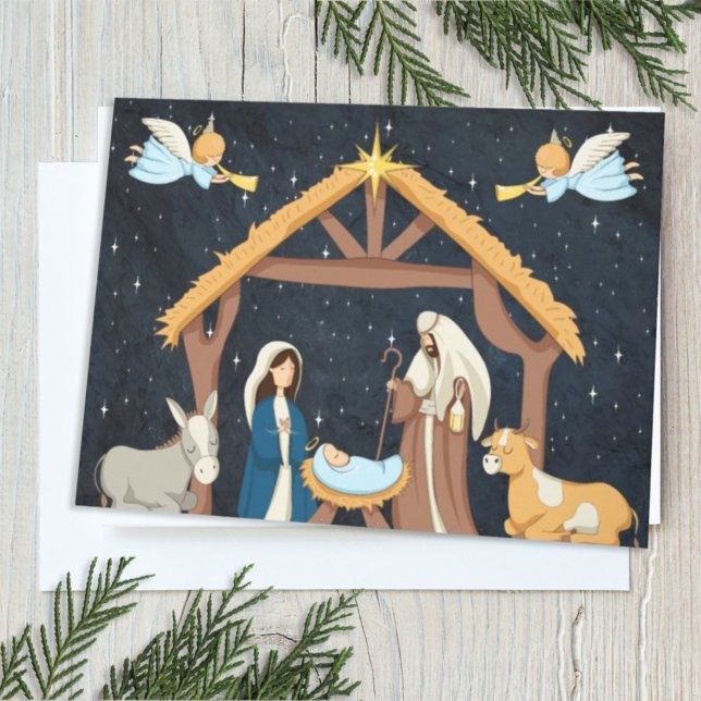 Cute Christian Nativity Christmas Card (Creator Uploaded)