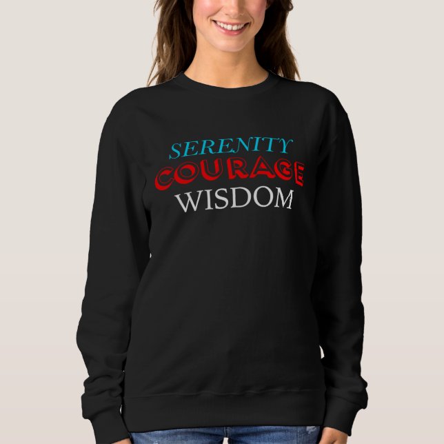 Cute Christian   Serenity Prayer Sweatshirt (Front)
