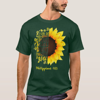 Cute Christian Sunflower Gift  Best Religious Wome T-Shirt