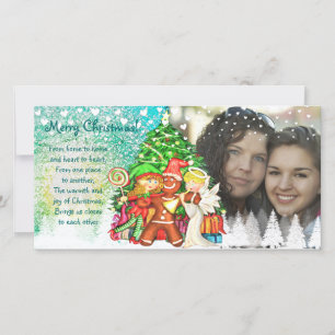 Cute Christmas 100% personalised  photo cards