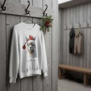 Cute Christmas Alpaca, custom Sweatshirt
