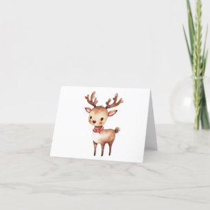 Cute Christmas and Holiday Reindeer BLANK Card