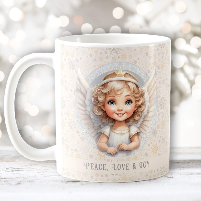 Cute Christmas Angel Holiday Name Mug (Cute Christmas Angel Holiday Name Mug)