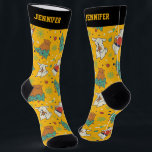 Cute Christmas Animal Pattern Xmas Winter Holiday Socks<br><div class="desc">Cute and kawaii Christmas theme pattern. You can further customise the background colour using the design tool. Personalised gift with editable text for your loved ones during this holiday season.</div>