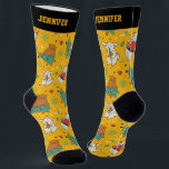Cute Christmas Animal Pattern Xmas Winter Holiday Socks<br><div class="desc">Cute and kawaii Christmas theme pattern. You can further customise the background colour using the design tool. Personalised gift with editable text for your loved ones during this holiday season.</div>