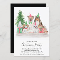 Cute Christmas Animals Dog Cat Puppy Kitten Party