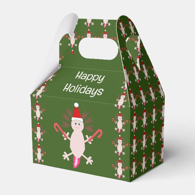 Cute Christmas Axolotl Custom Favour Box (Front Side)
