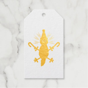 Cute Christmas Axolotl Custom Gift Tags