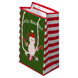 Cute Christmas Axolotl Custom Small Gift Bag