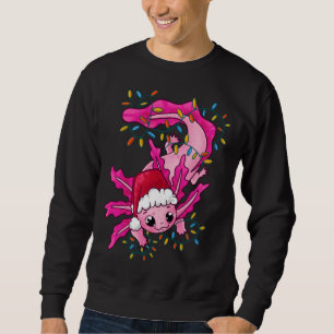 Cute Christmas Axolotl Lover Santa Claus Axolotl O Sweatshirt