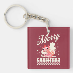 Cute Christmas Axolotl Merry Christmas  Key Ring