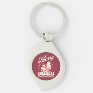 Cute Christmas Axolotl Merry Christmas  Key Ring