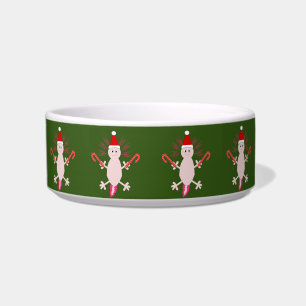 Cute Christmas Axolotl Patterned Bowl