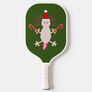 Cute Christmas Axolotl Pickleball Paddle