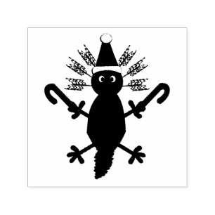 Cute Christmas Axolotl Self-inking Stamp