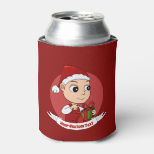 Cute Christmas baby cartoon Can Cooler