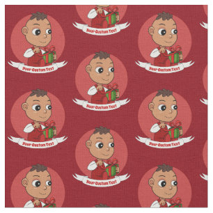 Cute Christmas baby cartoon Fabric
