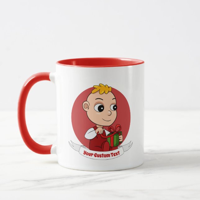 Cute Christmas baby cartoon Mug (Left)