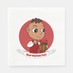 Cute Christmas baby cartoon Napkins