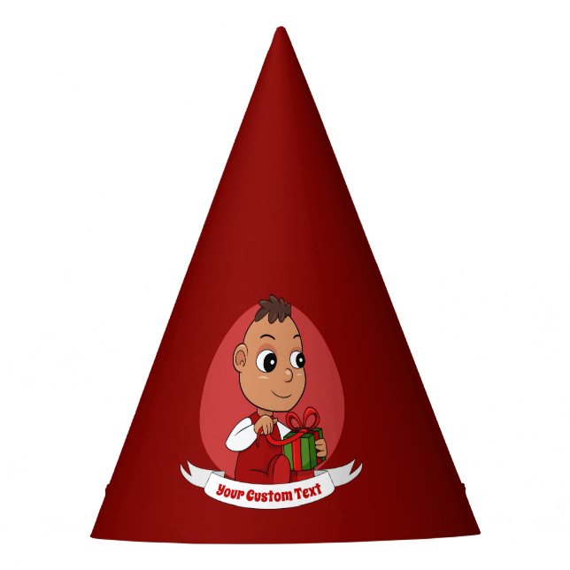 Cute Christmas baby cartoon Party Hat (Front)