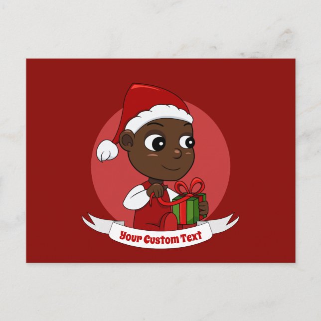 Cute Christmas baby cartoon Postcard (Front)