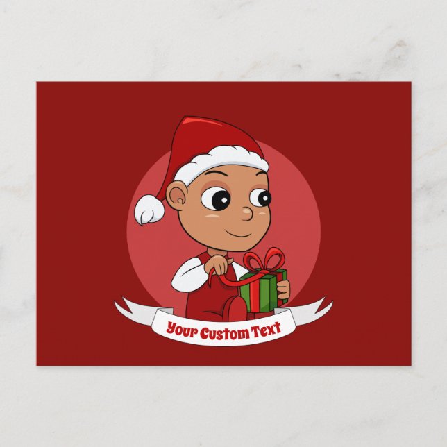Cute Christmas baby cartoon Postcard (Front)