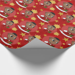 Cute Christmas baby cartoon Wrapping Paper