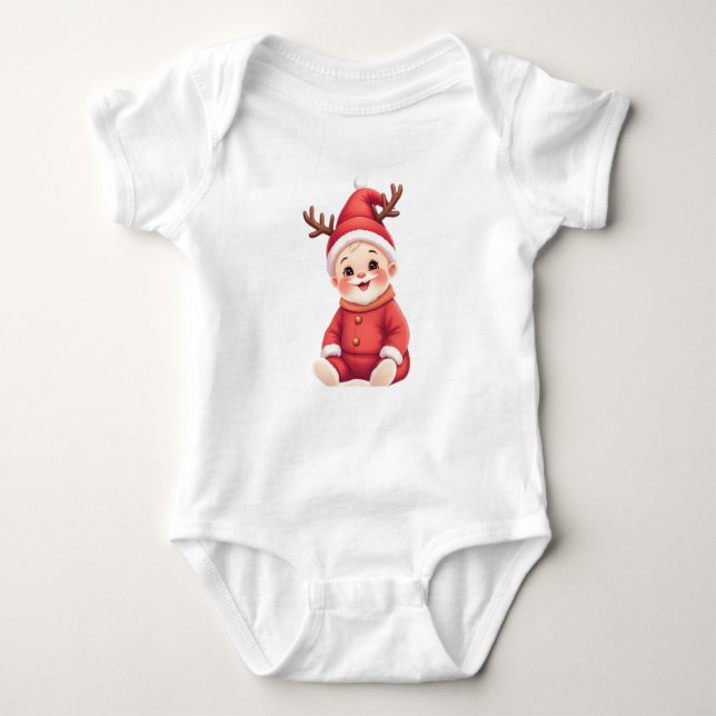 Cute Christmas Baby Outfit Bodysuit (Front)