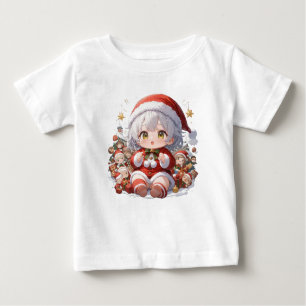 Cute Christmas Baby Santa Chibi Baby T-Shirt