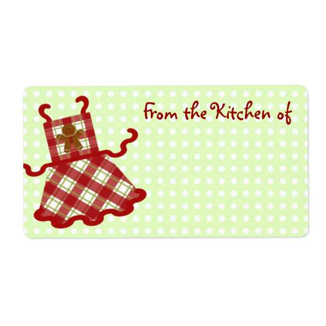Cute Christmas Baker Kitchen Labels (Front)
