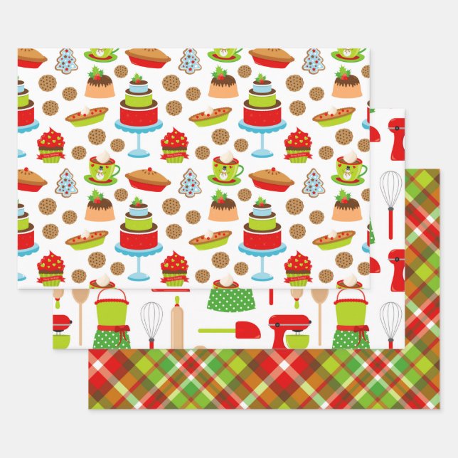 Cute Christmas Baking Paper Sheets (Set)
