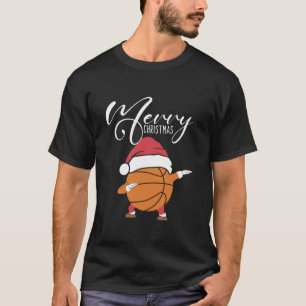 Cute Christmas Basketball Xmas Santa Sports Hat Ba T-Shirt