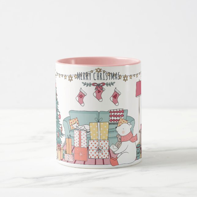 Cute Christmas Bear Mug (Center)