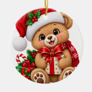Cute Christmas Bear Ornament