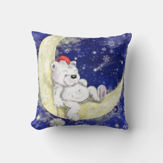 Cute Christmas Bear Pillow (Front)