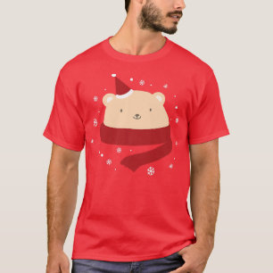 Cute Christmas Bear Winter Snow New Year Premium T-Shirt