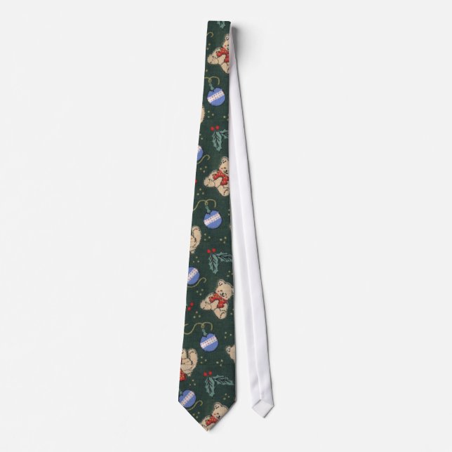 Cute Christmas Bears Tie (Front)