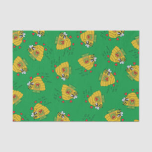 Cute Christmas Bee Funny Holiday Cartoon Tissue Paper