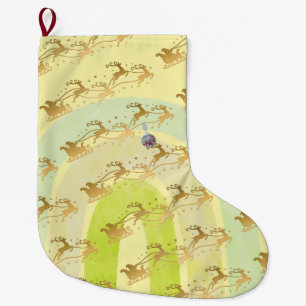 Cute Christmas bell Line Art Large Christmas Stocking