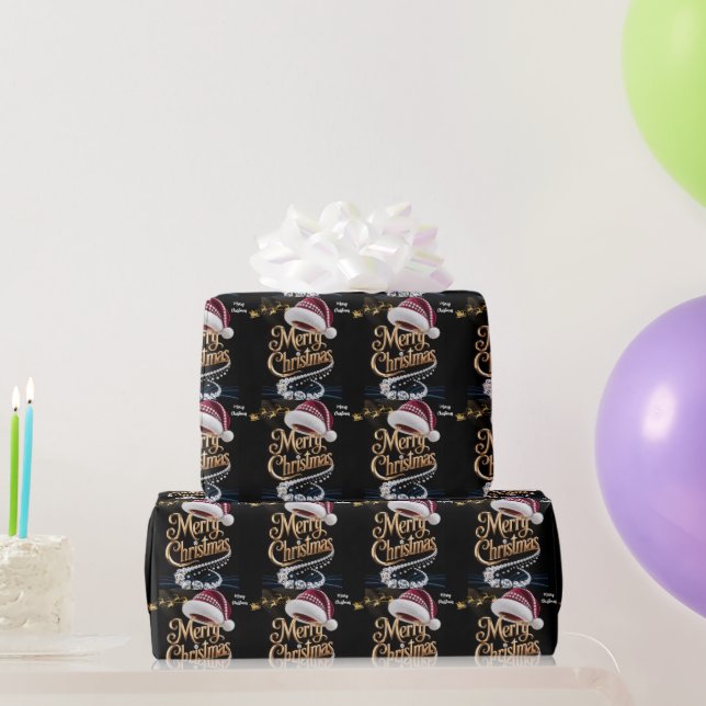 Cute Christmas bell Line Art Wrapping Paper (Party Gifts)