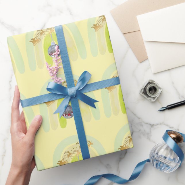 Cute Christmas bell Line Art Wrapping Paper (Gifting)