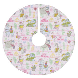 Cute  Christmas Brushed Polyester Tree Skirt