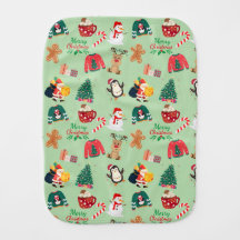 Cute Christmas Burp cloth