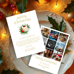 Cute Christmas Cake Collage 8 Photos Business Holiday Card